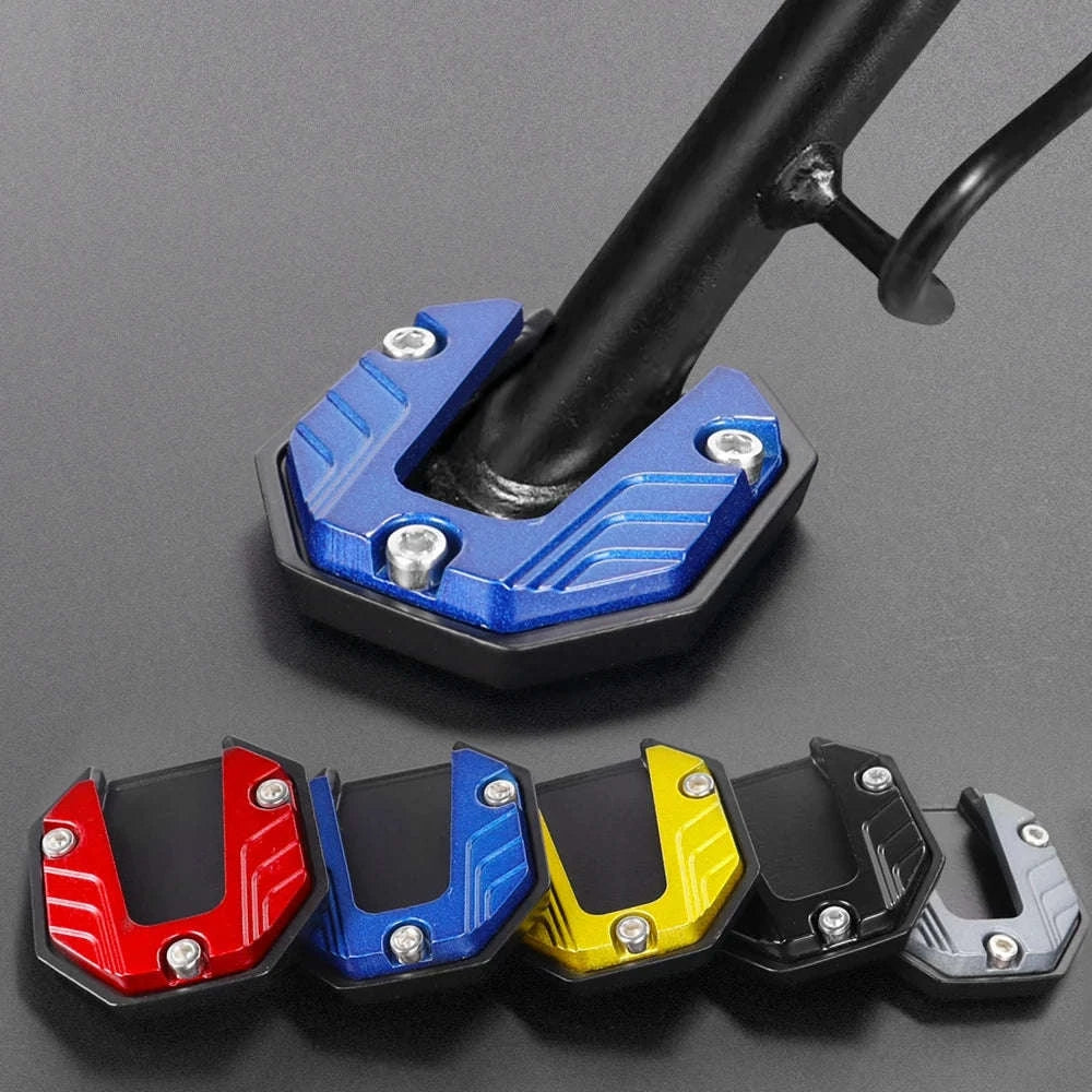 Universal Kickstand Extension Pad for Motorcycles & Scooters-blue