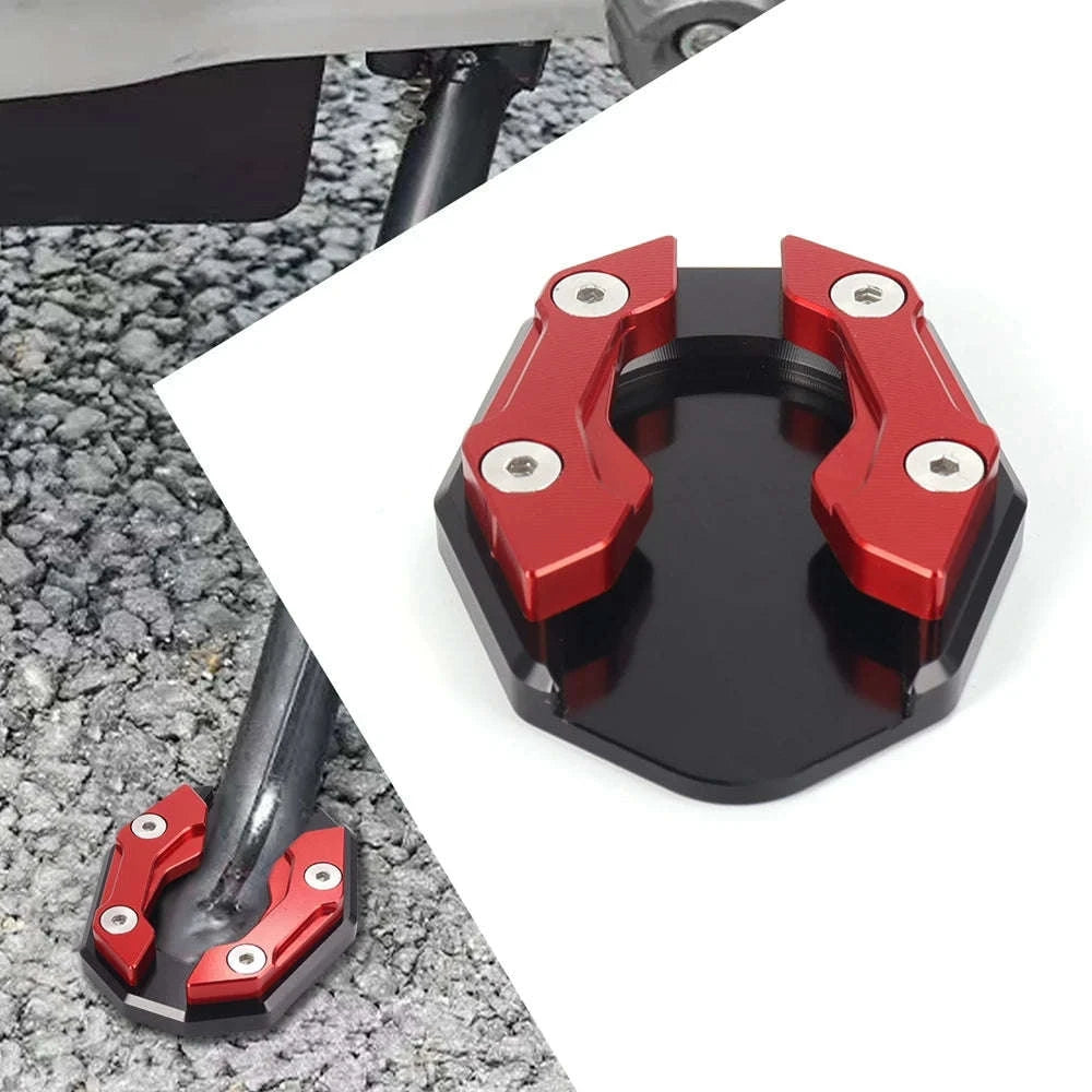 Universal Kickstand Extension Pad for Motorcycles & Scooters-blue