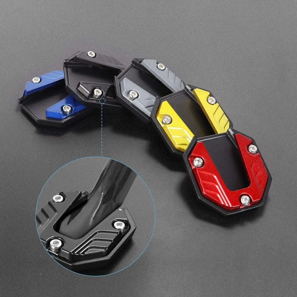 Universal Kickstand Extension Pad for Motorcycles & Scooters-blue