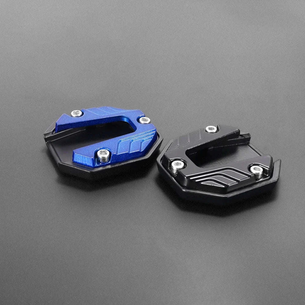 Universal Kickstand Extension Pad for Motorcycles & Scooters-blue