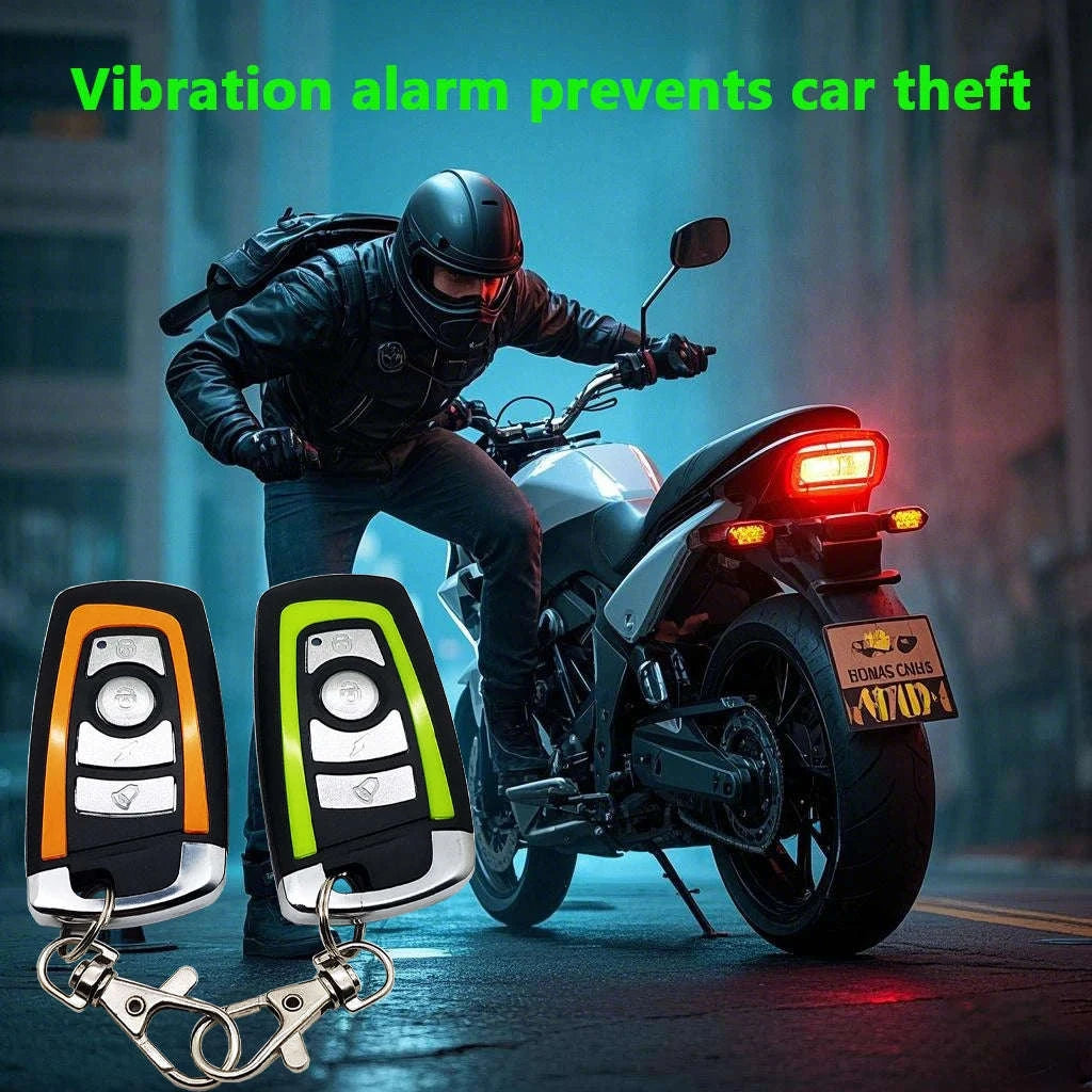 Universal Motorcycle Alarm System with Remote Engine Control-001zz