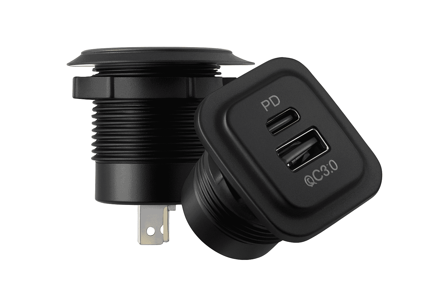 Universal Motorcycle Car Charger Dual USB Power Socket 12V-24V-001 / China Mainland