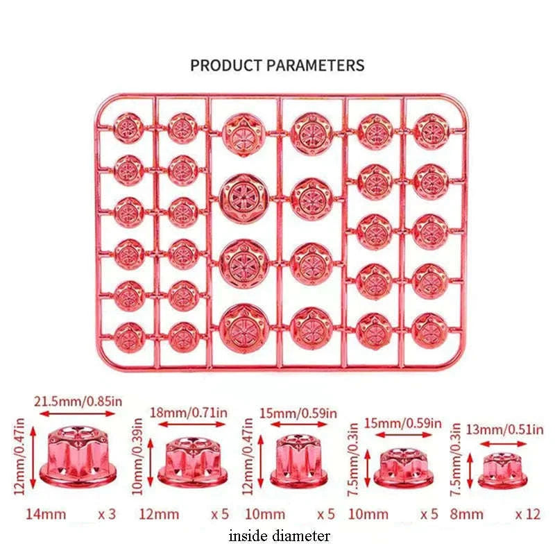 Universal Motorcycle Screw Cover-Red