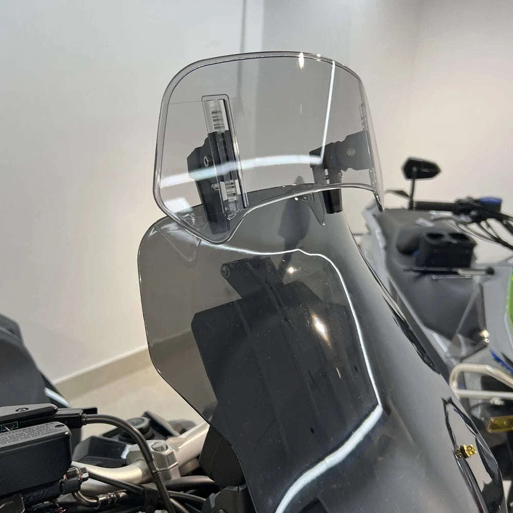 Universal Motorcycle Windshield Extension Adjustable Deflector-V2 Medium Clear