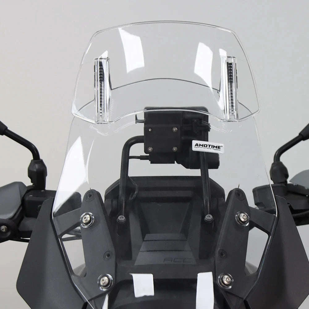 Universal Motorcycle Windshield Extension Adjustable Deflector-V2 Medium Clear