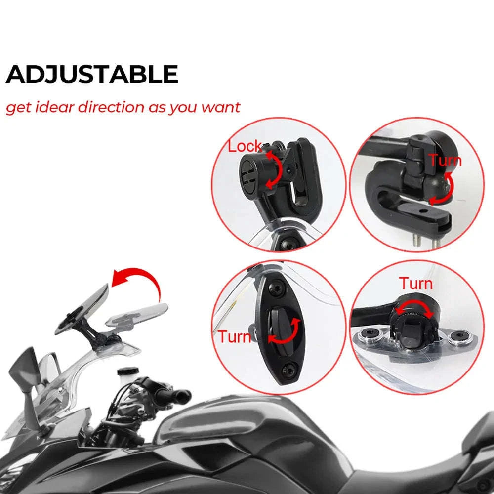 Universal Motorcycle Windshield Extension Spoiler Deflector-big size