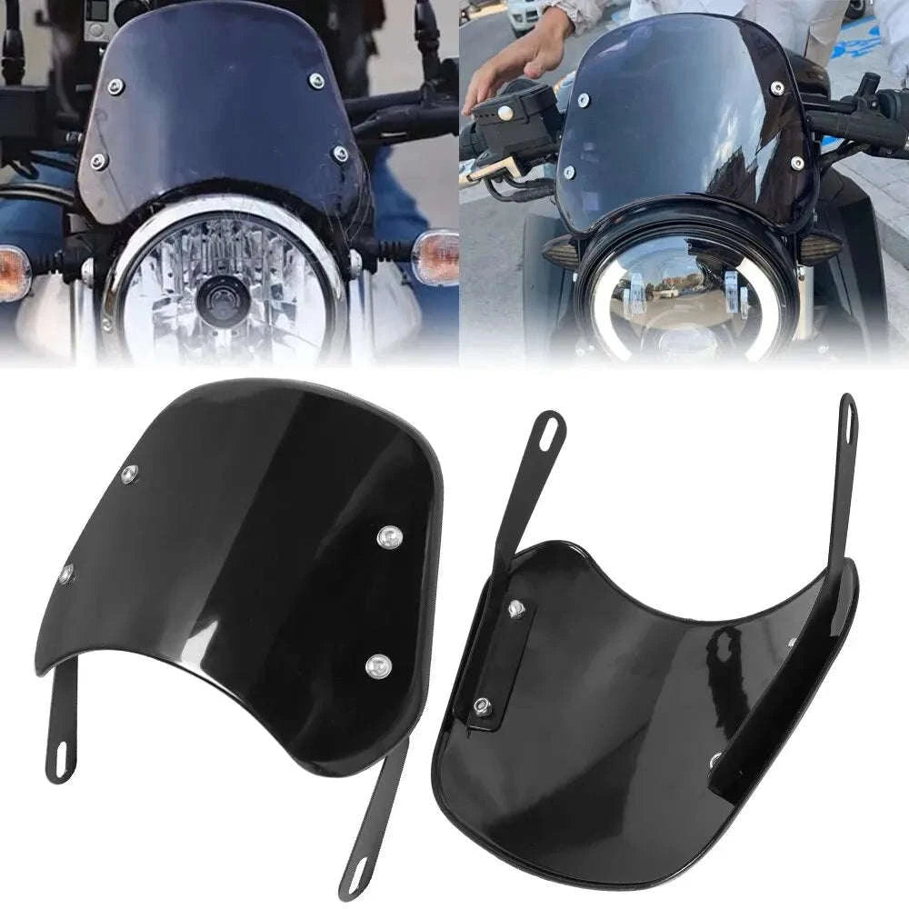 Universal Motorcycle Windshield Wind Deflector-black