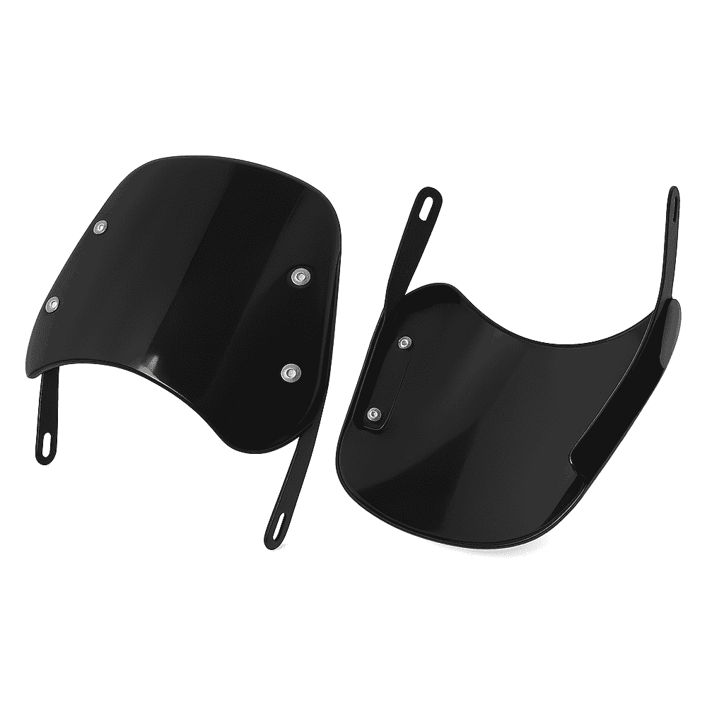 Universal Motorcycle Windshield Wind Deflector-black