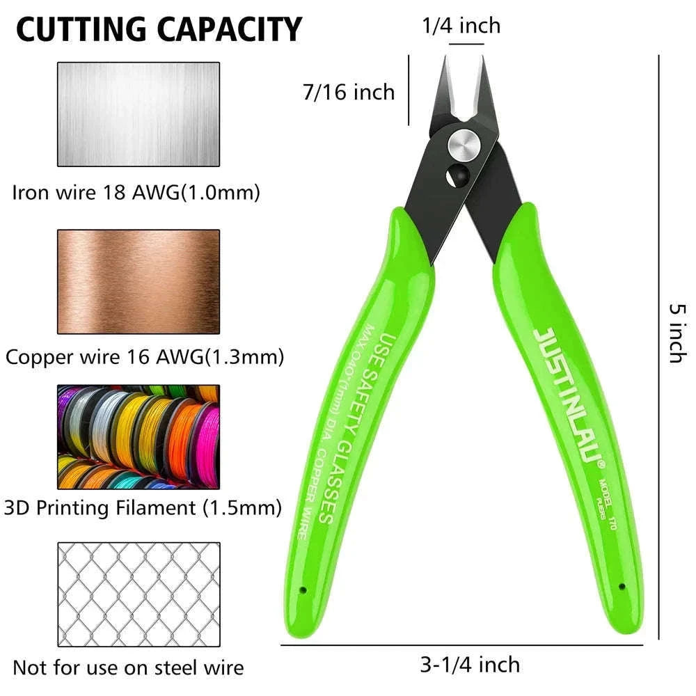 Universal Multi-Function Wire Cable Cutters for Clean Cuts-Blue