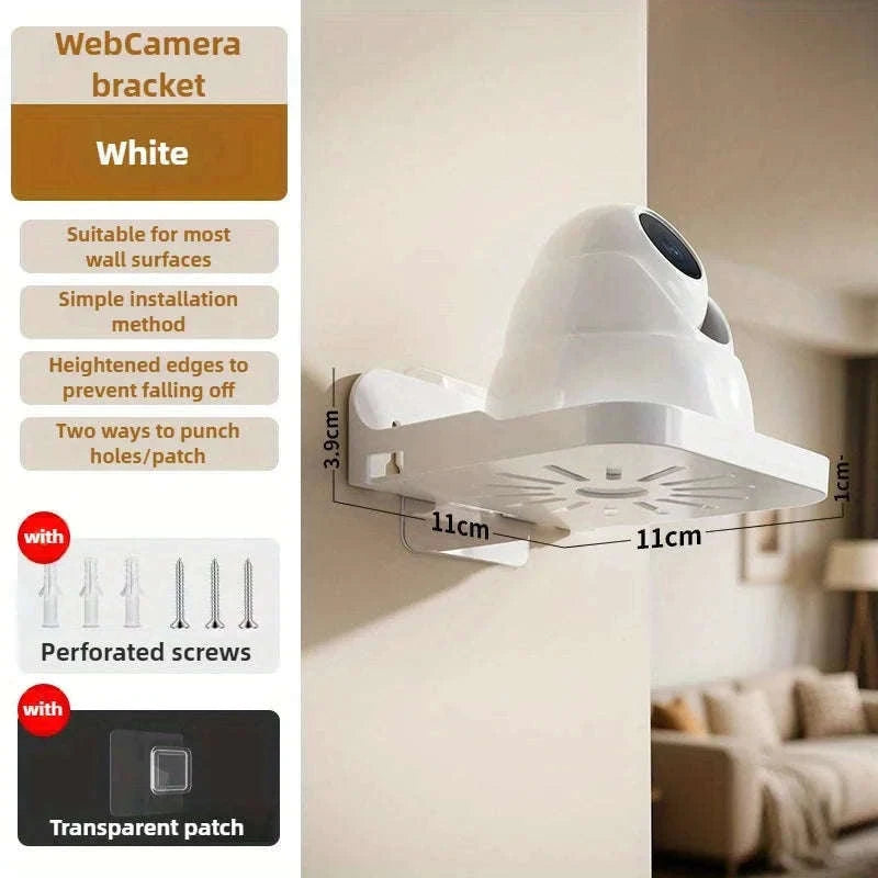 Universal Non-Drilling Wall Mount for CCTV Camera-B White