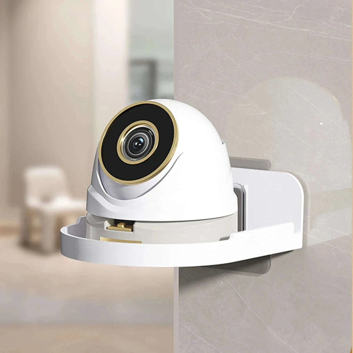 Universal Non-Drilling Wall Mount for CCTV Camera-B White