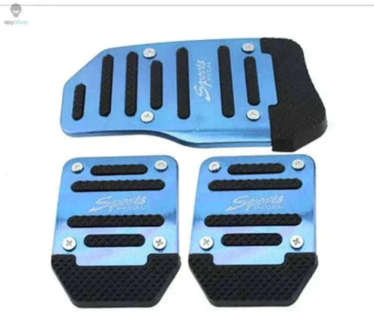 Universal Non-Slip Aluminum Pedal Covers for Manual Cars-Manual-Red