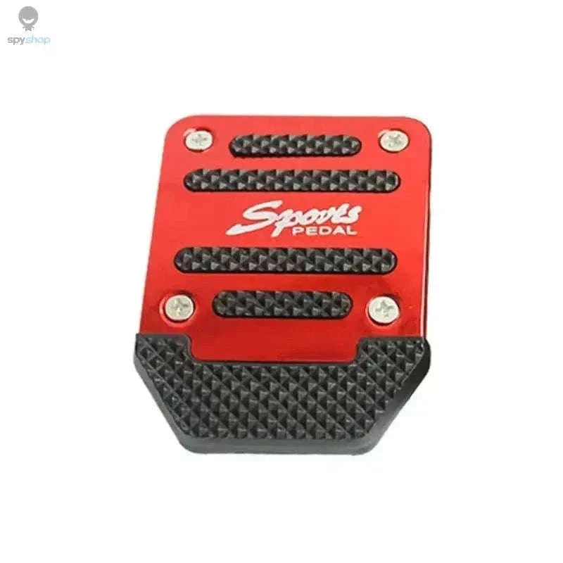 Universal Non-Slip Aluminum Pedal Covers for Manual Cars-Manual-Red