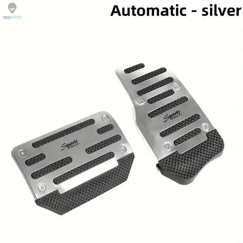 Universal Non-Slip Aluminum Pedal Covers Set-Manual-Red