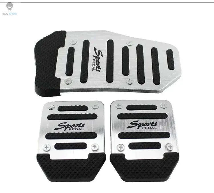 Universal Non-Slip Aluminum Pedal Covers Set-Manual-Red