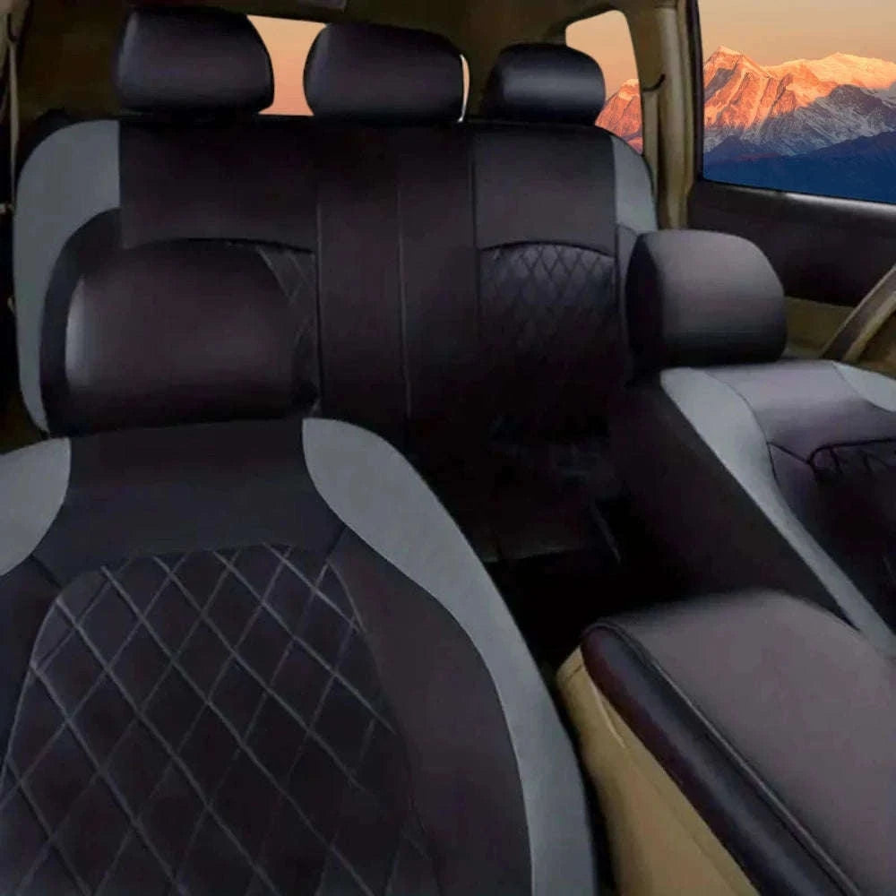 Universal PU Car Seat Covers Set for Everyday Protection-full set / United States