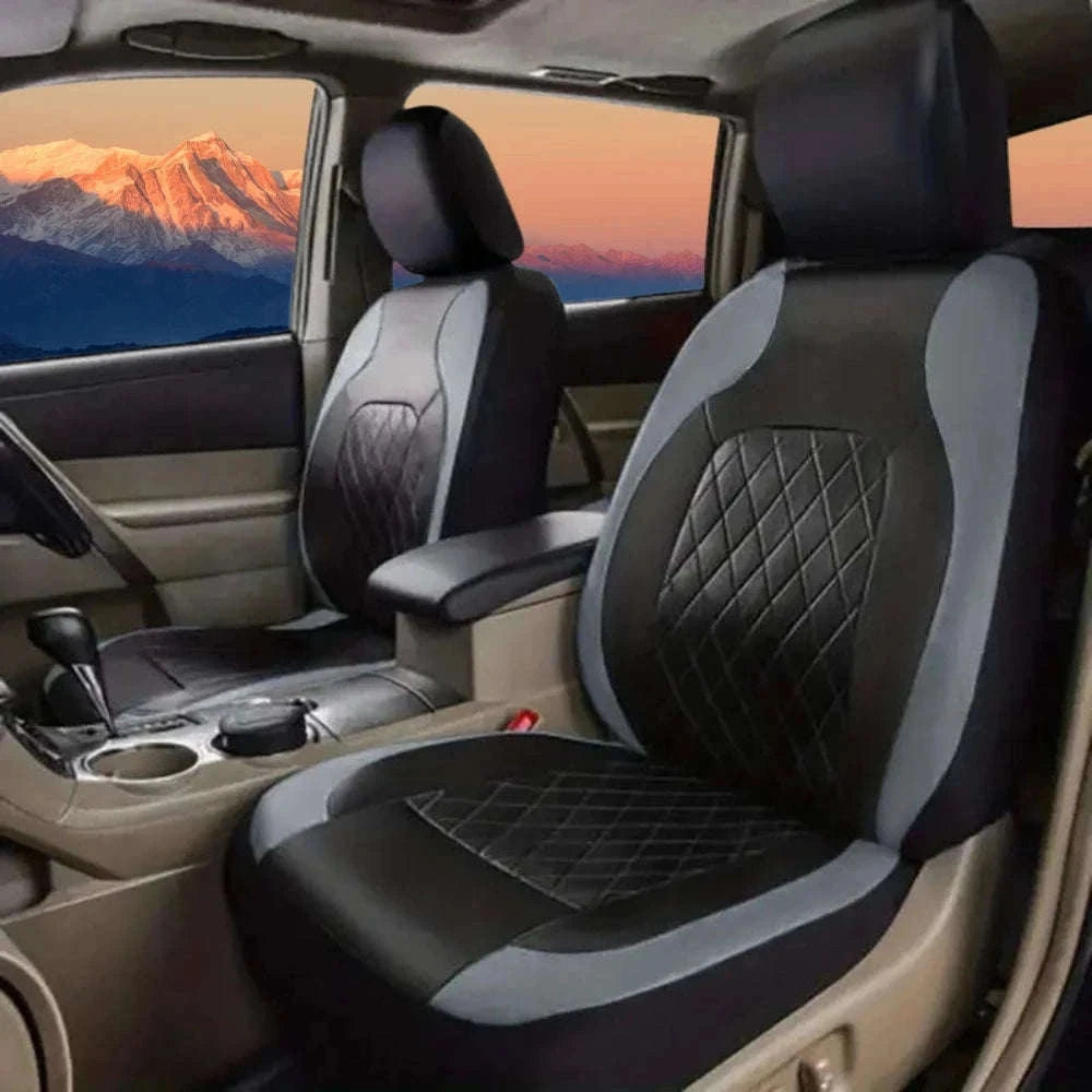 Universal PU Car Seat Covers Set for Everyday Protection-full set / United States