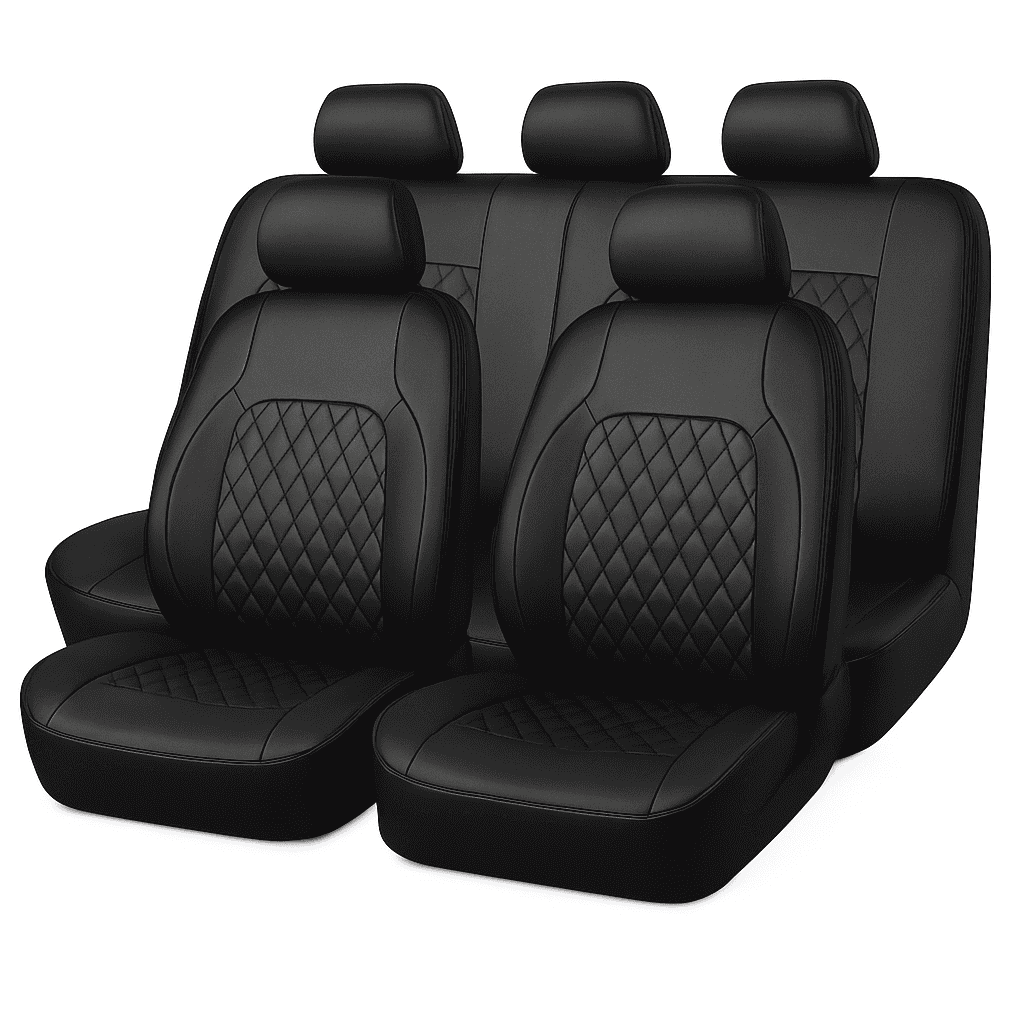 Universal PU Car Seat Covers Set for Everyday Protection-full set / United States