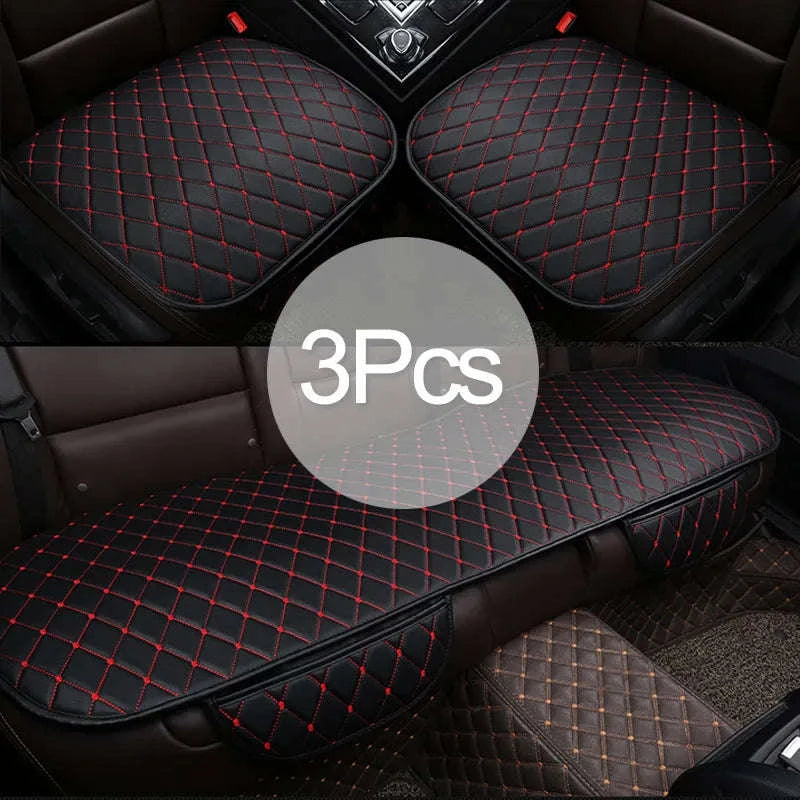 Universal PU Leather Car Seat Cover-1Pc Front Red Line