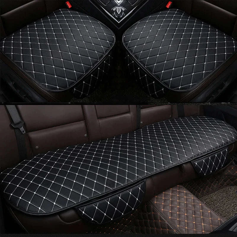 Universal PU Leather Car Seat Cover-1Pc Front Red Line
