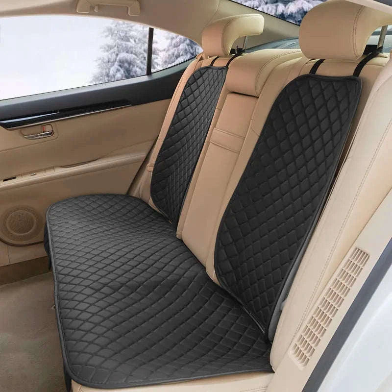 Universal PU Leather Car Seat Cover with Backrest Pad-1pc Front Red line