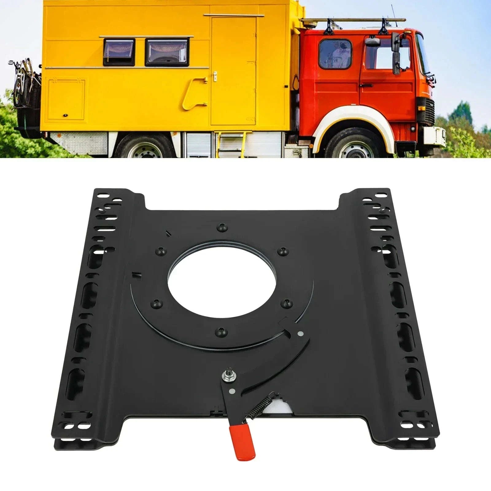 Universal Seat Swivel Base Heavy Duty Steel 360 Rotating for RV Camper Bus-black / Germany