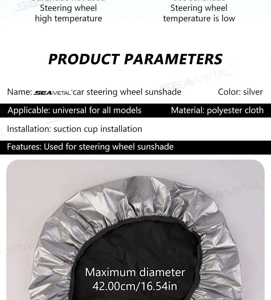 Universal Steering Wheel Sunshade Cover-1pc