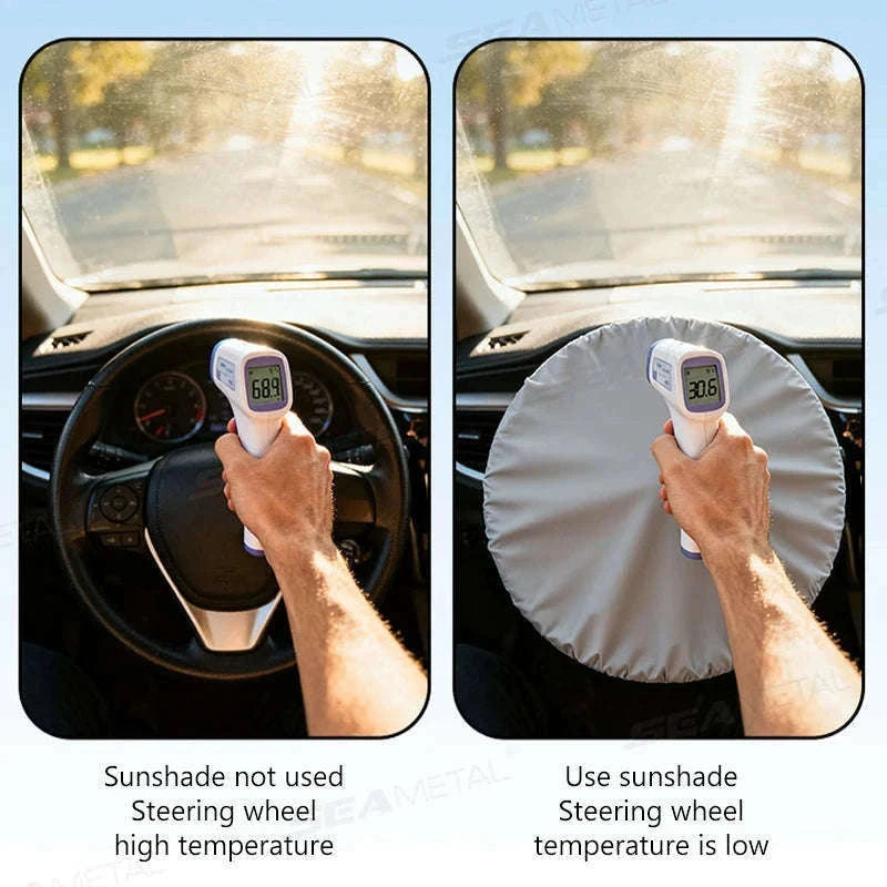 Universal Steering Wheel Sunshade Cover-1pc
