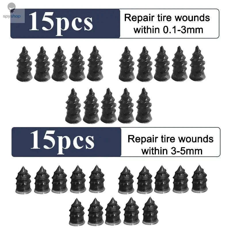 Universal Tire Repair Rubber Nail Set for Quick Puncture Fixes-5S5L Mix