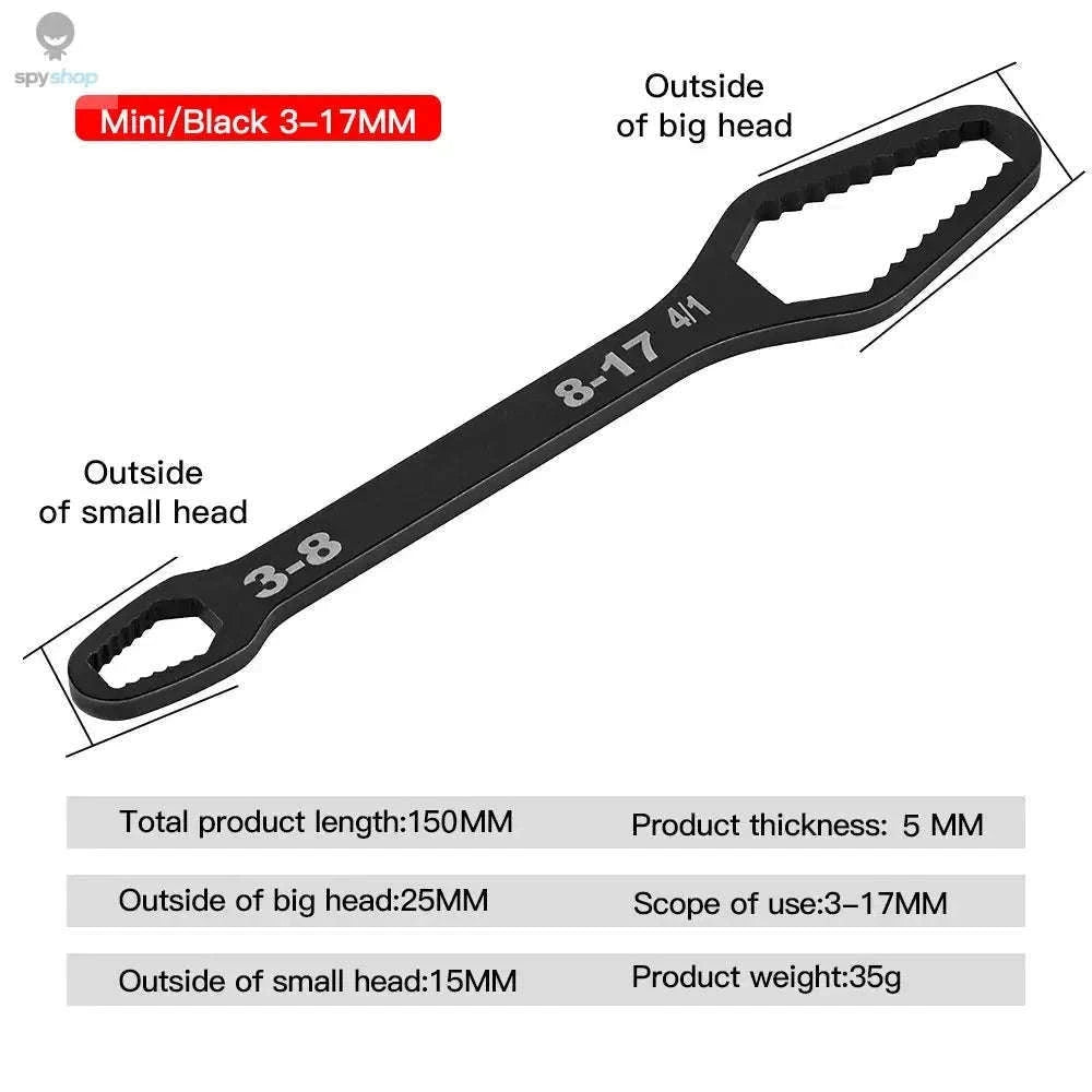 Universal Torx Wrench with Self-Tightening Dual Heads-160mm 8-22mm