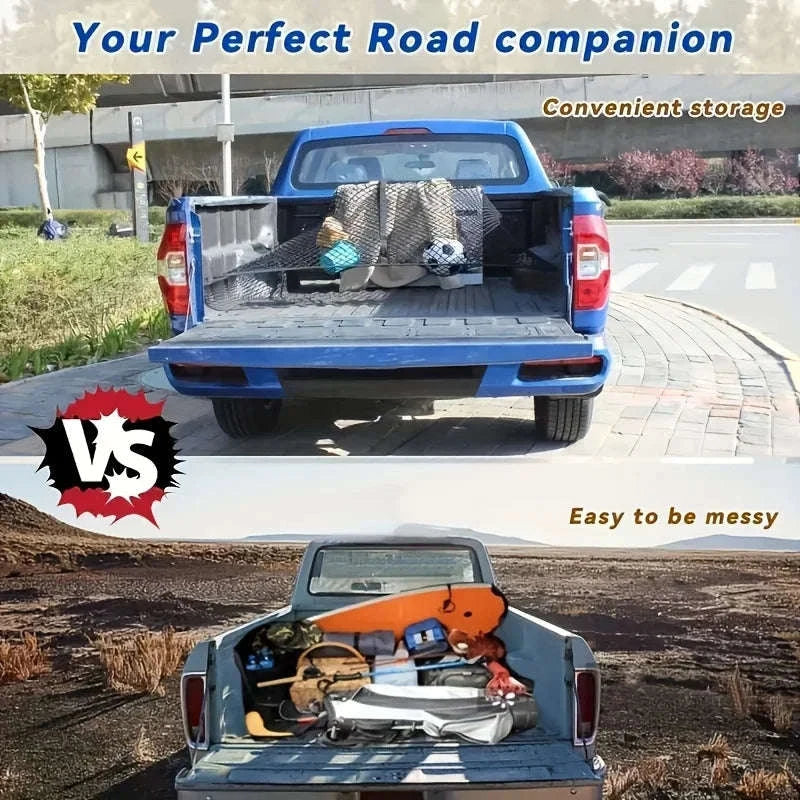Universal Truck Bed Elastic Cargo Mesh Organizer-80X60cm / Single layer