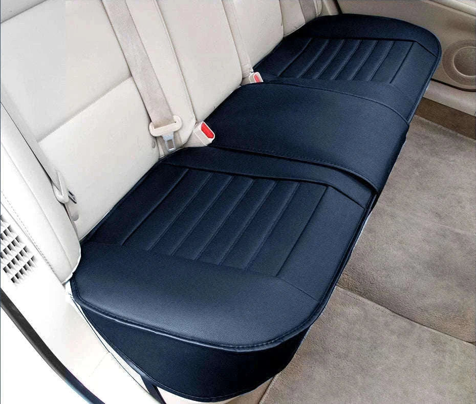 Universal Wrapped Car Seat Cover Breathable Wear-Resistant PU Leather-Red rear 1pc