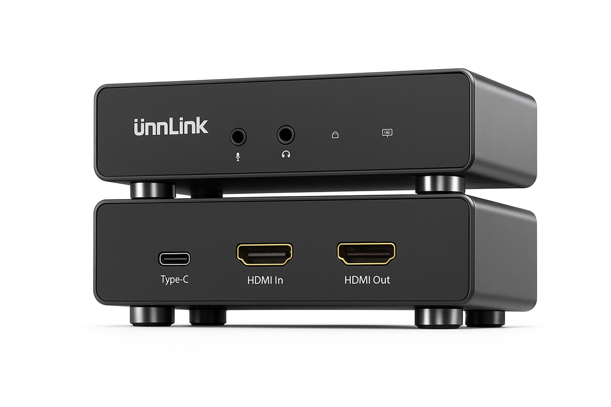 Unnlink 4K 60Hz 2K 144Hz Video Capture Card HDMI USB Recording Box Streaming Gaming / HDR Passthrough for PS5/4 Xbox Camera PC - Spy-shop.com