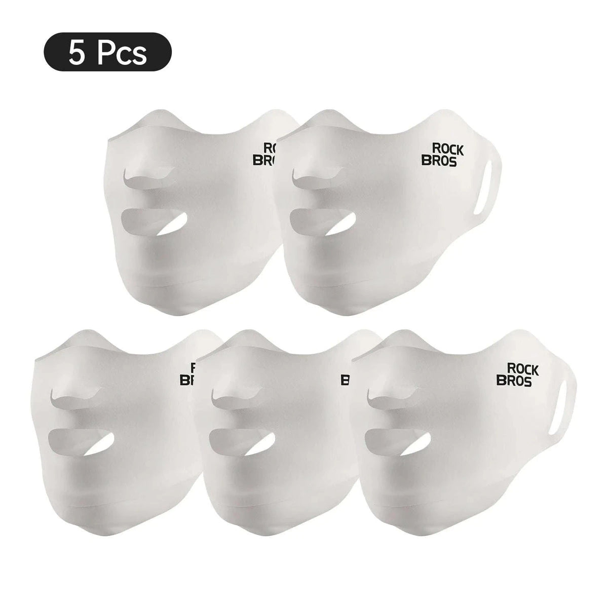 UPF50+ Ice Silk Cycling Face Mask for Sun Protection-1pcs KZ018-bk