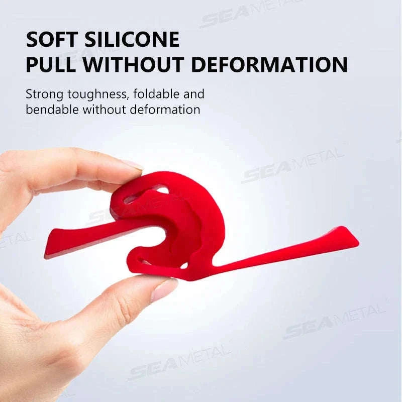 Upgraded Car Door Buckle Cushion Silicone Shock Absorbing Pad-Upgraded Red 4pcs