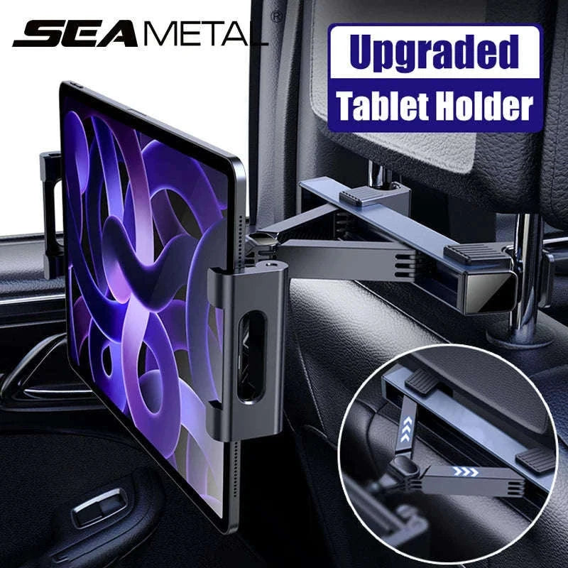 Upgraded Car Headrest Phone Holder for 4-12.9 Inch Devices-1pc