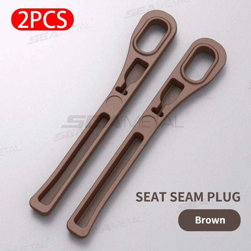 Upgraded Car Seat Gap Filler 2 Pcs Center Console Side Crevice Filler Strip-Brown 2pcs