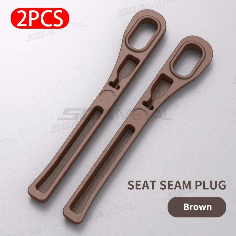 Upgraded Car Seat Gap Filler 2 Pcs Center Console Side Crevice Filler Strip-Brown 2pcs