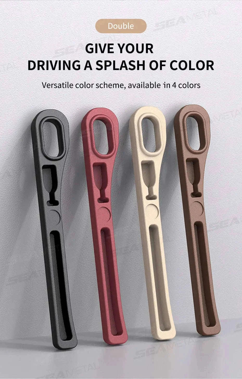Upgraded Car Seat Gap Filler 2 Pcs Center Console Side Crevice Filler Strip-Brown 2pcs