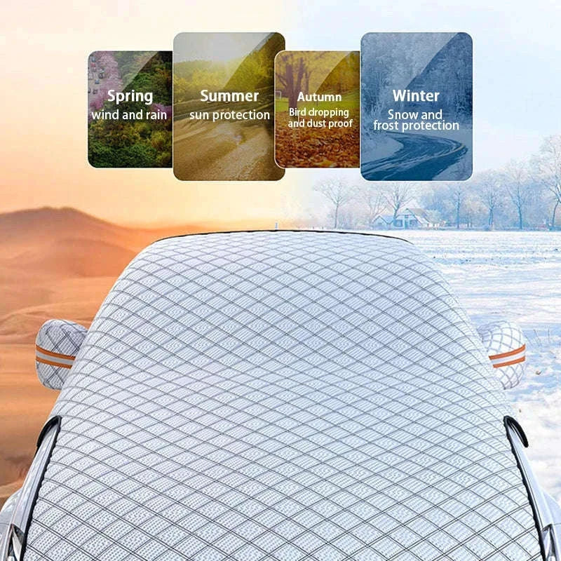 Upgraded Car Window Snow Cover with Hood Cover-Upgraded version