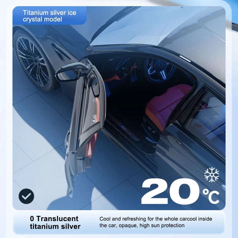 Upgraded Windshield Sun Shade for Car Heat Insulation Sun Protection Cover UPF50+ UV Blocking Auto Sunshade Umbrella-1pc
