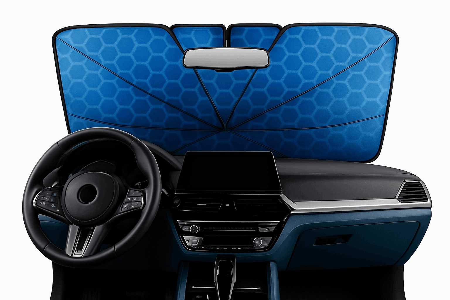 Upgraded Windshield Sun Shade for Car Heat Insulation Sun Protection Cover UPF50+ UV Blocking Auto Sunshade Umbrella-1pc