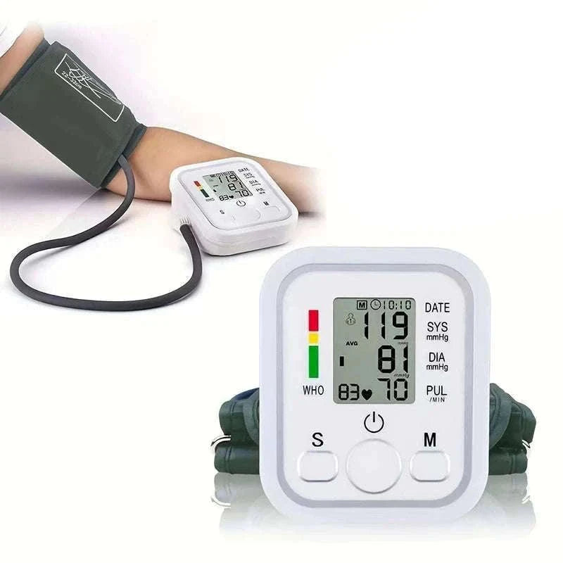 Upper Arm Automatic Blood Pressure Monitor for Home Checks-White
