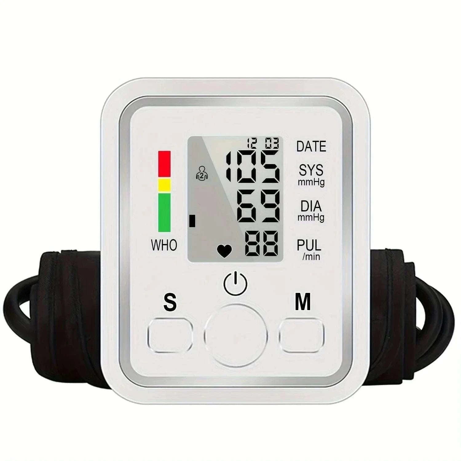 Upper Arm Automatic Blood Pressure Monitor for Home Checks-White