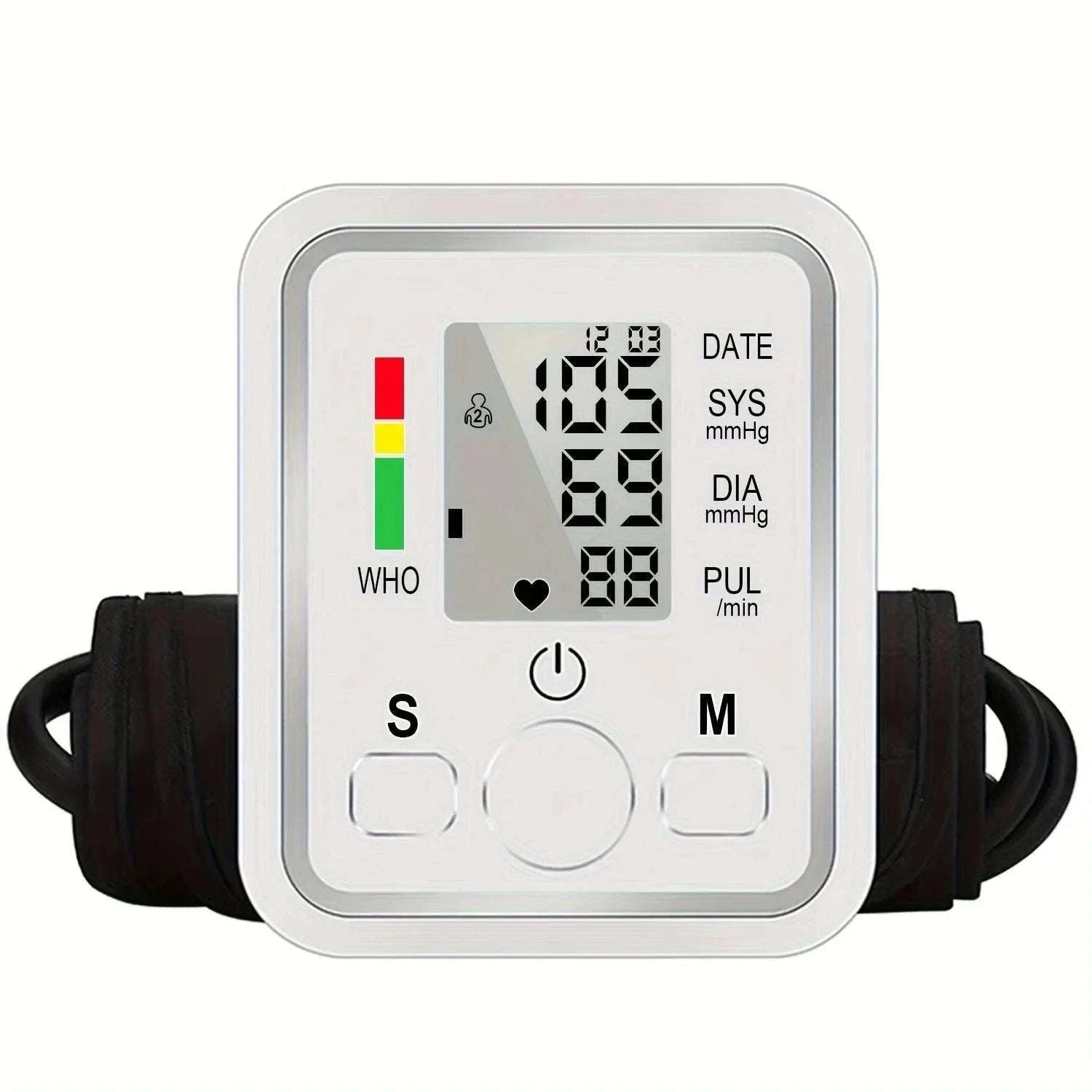 Upper Arm Automatic Blood Pressure Monitor-White
