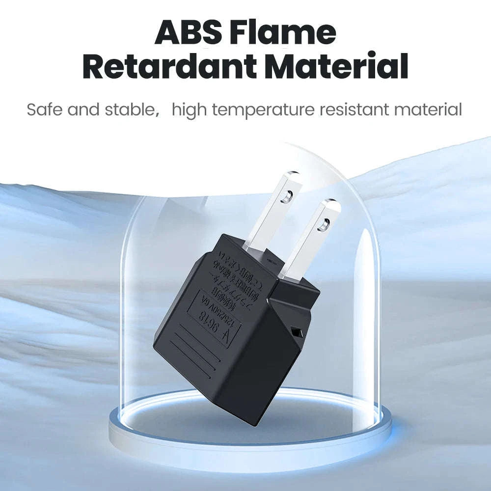 US to EU Travel Adapter-2PCS Black