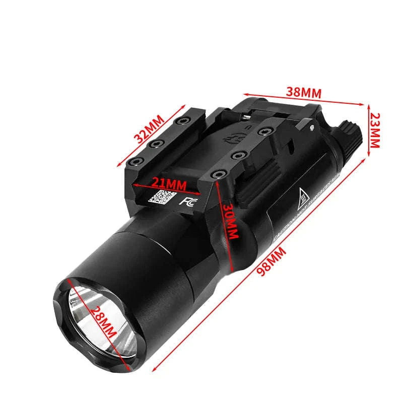 US Warehouse Metal SF X300 X300U Ultra Pistol Scout Light Tactical Rifle Airsoft Hunting Flashlight for 20mm Rail-X300U-DE / United States