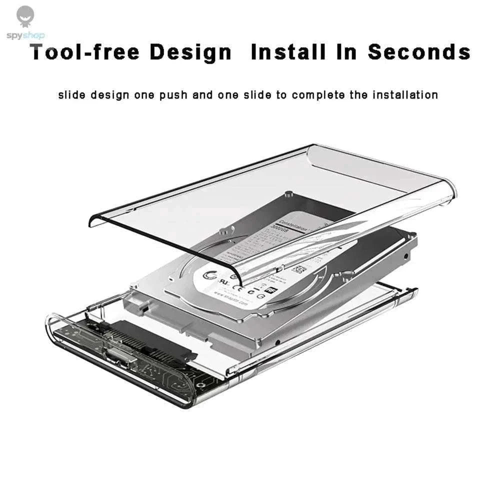 USB 3.0 2.5-Inch SATA HDD Enclosure with Tool-Free Setup-USB 3.0 to type c