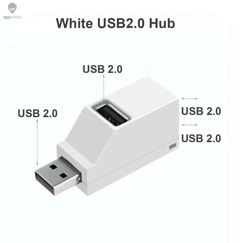 USB 3.0 Hub Adapter Extender – 3 Port Splitter-Black USB 2.0