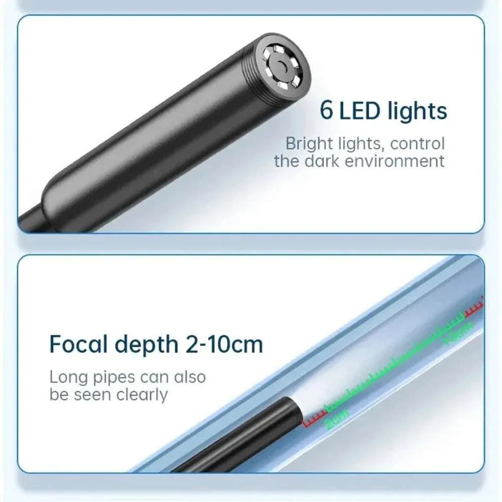 USB C Endoscope Camera 5.5mm Borescope with LED Lights-United States / Soft Cable / 1m